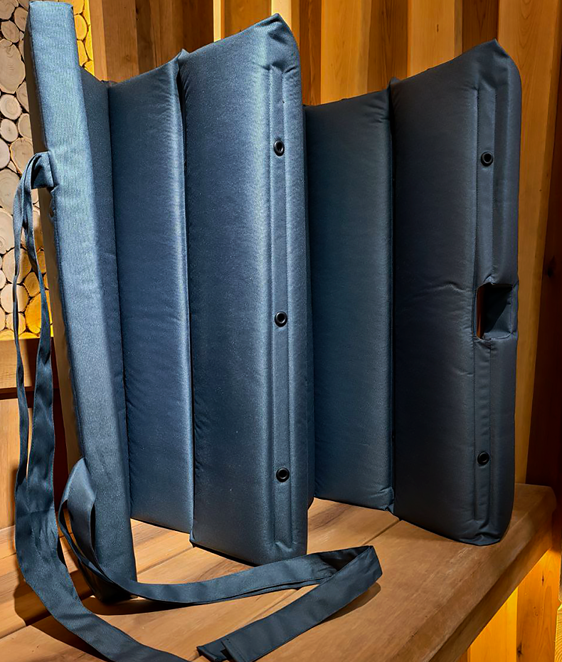 Матрас банный (серо-синий)